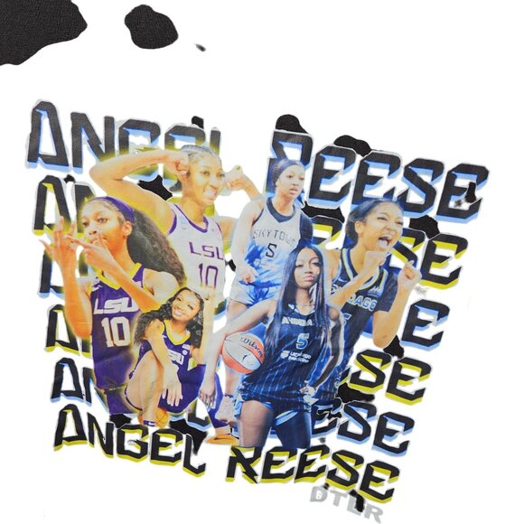 Angel Reese Graphic Tee Baltimore Vs Everyone Top Supreme M Black Cotton - Picture 2 of 6